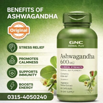 GNC Herbal Plus Ashwagandha 600mg In Pakistan
