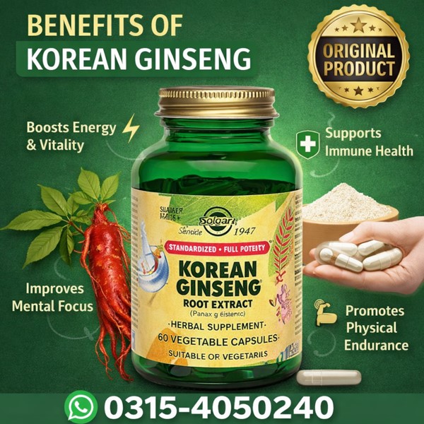 Korean Ginseng Root Extract Vegetable Capsules In Pakistan Korean Ginseng Root Extract Vegetable Capsules In Pakistan