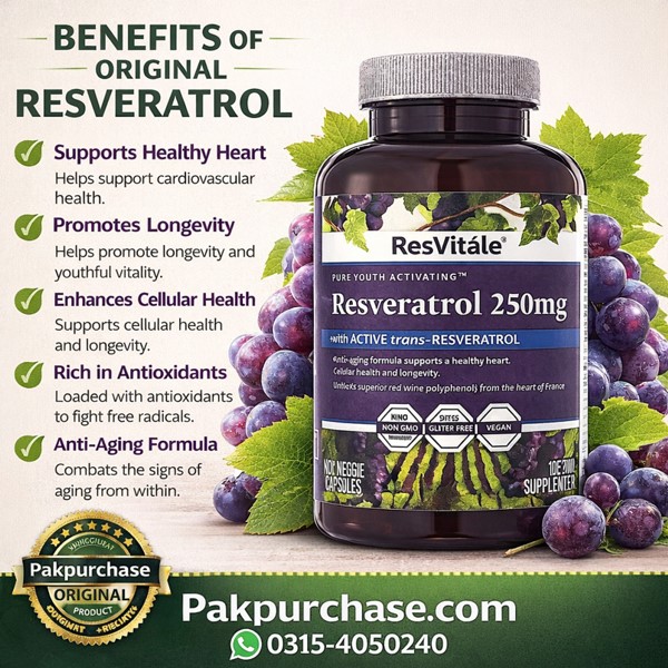 ResVitále Resveratrol 250mg In Pakistan ResVitále Resveratrol 250mg In Pakistan