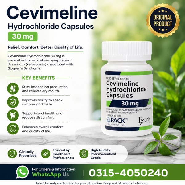 Cevimeline Hydrochloride Capsules In Pakistan Cevimeline Hydrochloride Capsules In Pakistan